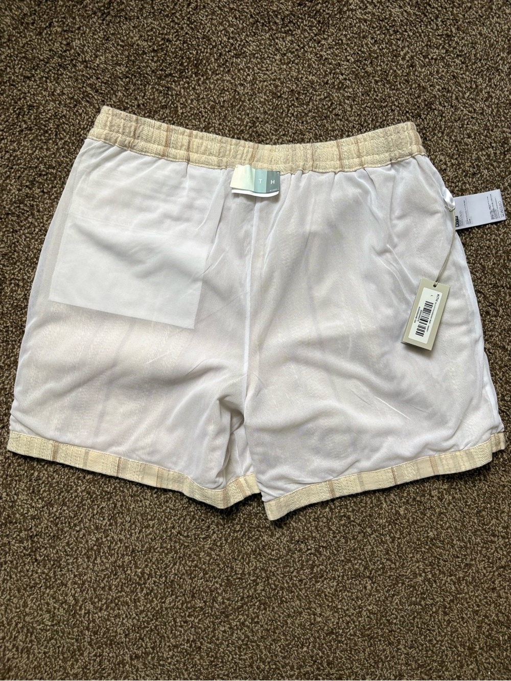 Kith Cream Striped Pull-On Shorts - Picture 5 of 7